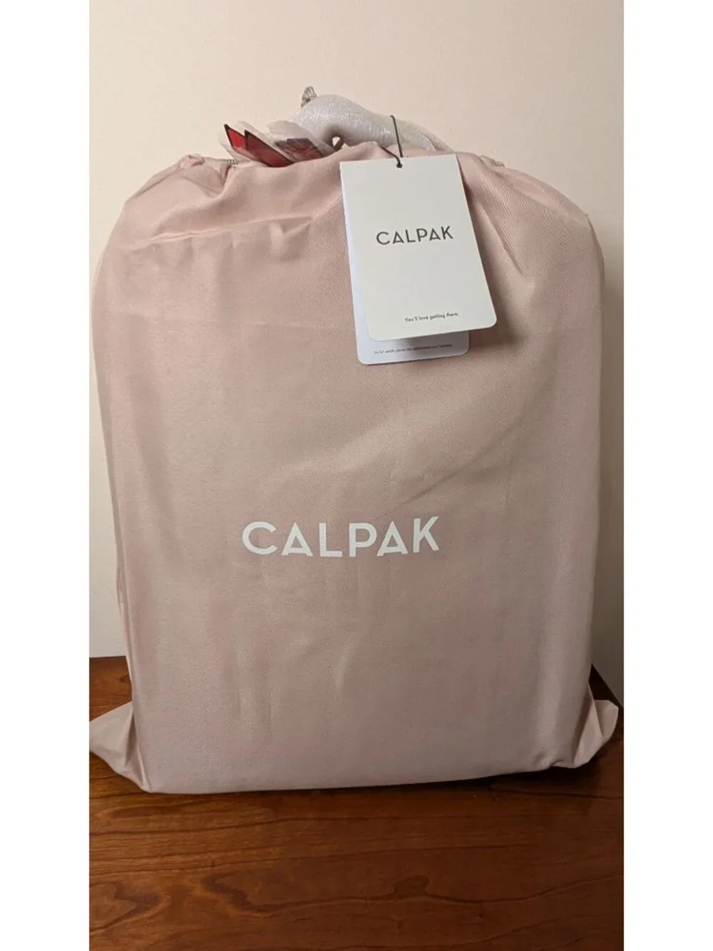 Calpak Red Laptop Bag